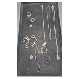 35.4g Sterling Jewelry Lot w/ CZ Ring & Pendants