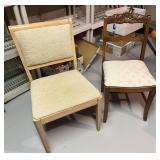 2 Vintage Padded Side Chairs