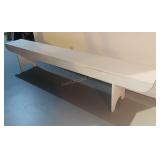 Long White Wooden Bench