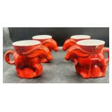 Vintage 1976 Frankoma Democrat Donkey Mugs