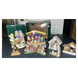 Christmas Nativity lot including Music Boxes