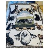 Woven Throw Rug celebrating Dog Breeds