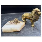 Vintage Brass Lion Figures