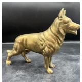 Vintage Brass German Shepherd Figure