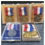 1950s lot of 6 Ozark Wrestling Medals