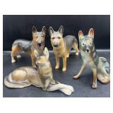 Porcelain & Ceramic German Shepherd Figurines