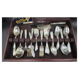 Vintage Silverplate Flatware Set w/ Case