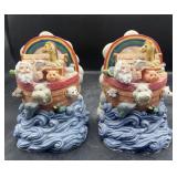 1990s Noahï¿½s Ark Bookends