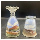 Vintage Colorado Sand Paintings in Glass