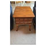 Vintage 2 Drawer Slipper Foot End Table