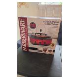 Farberware 3-Crock Round Slow Cooker - Like New