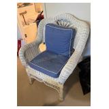 White Wicker Rattan Chair