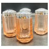 Vintage Depression Glass Pink Shakers