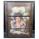 1970s Wood Slat Art - Victorian Coca-Cola Lady