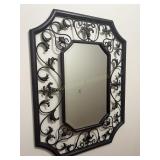 Wrought Iron Framed Wall Mirror