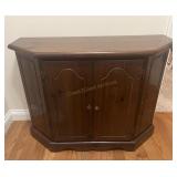 Vintage Dark Wood Corner Cabinet