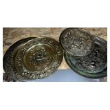 Lot of Large Brass Wall Hanging Decor