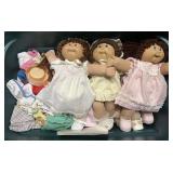 Tote of Vintage Cabbage Patch Dolls & Clothing