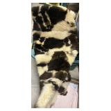 2 Vintage Sheepskin Rugs & Other Throws