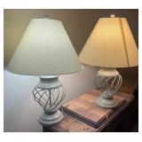 Pair of Vintage Metal Twist Lamps
