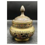 Vintage Brass Trinket Jar with Lid
