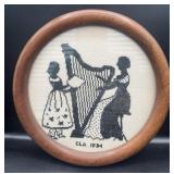 Antique framed Embroidery Art