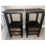 Pair of Vintage Wooden End Tables