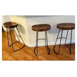 Urban Port Ela Mango Wood Counter Stools - 3pc