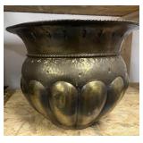 Vintage Baroque-Style Repousse Brass Jardiniere