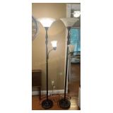 Pair of Lalia Marble Glass Floor Lamps