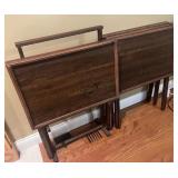 Set of 4 Wooden Tray Tables