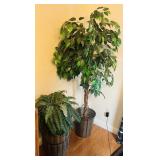 Two Faux Tree Home Decor