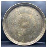 Vintage Large Brass Serving Tray
