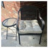 Porch Wicker Chair & Table plus Decor