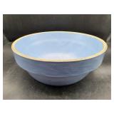 Antique Western Stoneware Blue Mixing Bowl