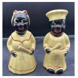Vintage Black Americana Mammy & Chef Shakers