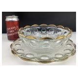 Bol et assiette de service Bartlett & Collins,