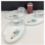 3 ensembles à déjeuner Federal Glass Atomic