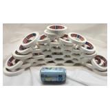 38 rubans en vinyle blanc, 3/4'', très résistants