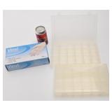 100 gants de vinyle, XL, et 2 coffrets à