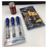 Ciseaux à bois et ensemble d'outils, neufs