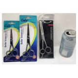 3 ciseaux de coiffure, neufs