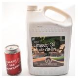 Huile de lin, 3.78 litres, neuve
