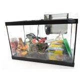 Aquarium, 16'' x 10'' x 8'', avec accessoires