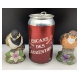*2 figurines d'oiseaux, signées Andrea, en