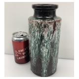 Vase en poterie glacée, West Germany, vintage