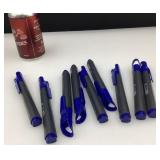 Lot de crayons feutres bleus, neufs