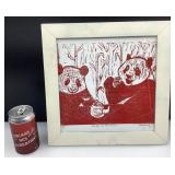 Lithographie Pandas at the mall, signée