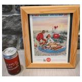 Publicité originale Coca-Cola, 1959, encadrée
