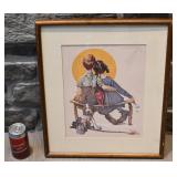 Lithographie de Norman Rockwell, avec